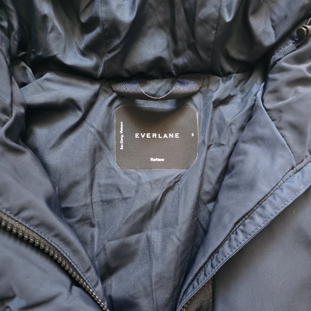 Everlane Dark Blue Hooded Jacket - Picture 7 of 8